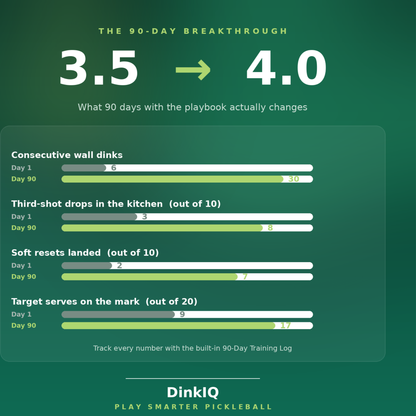 The 4.0 Breakthrough Playbook — Pickleball Strategy Guide to Break the 3.5 Plateau